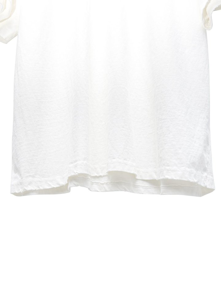 Paper Moon - Korean Women Fashion - #momslook - Mock Neck Ribbed Damage Detail Oversized Pigment Tee - 11