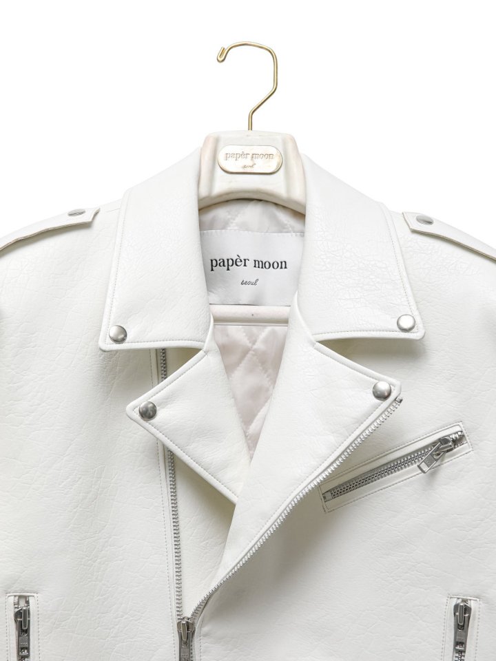 Paper Moon - Korean Women Fashion - #momslook - Overe Vegan Leather Crop Biker Jacket - 11