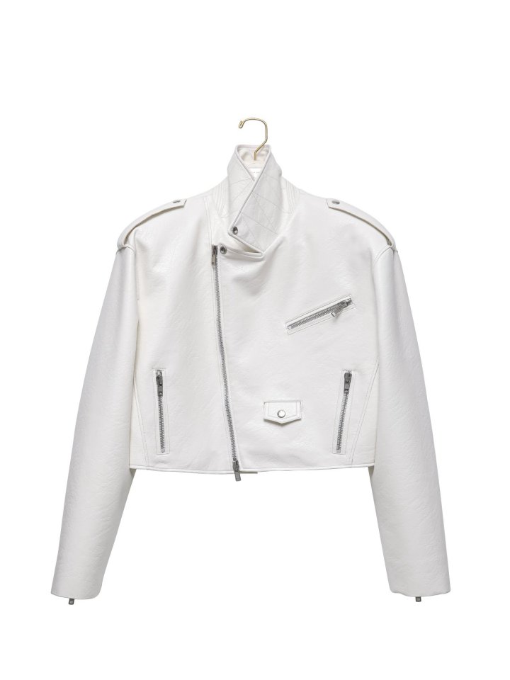 Paper Moon - Korean Women Fashion - #momslook - Overe Vegan Leather Crop Biker Jacket - 9