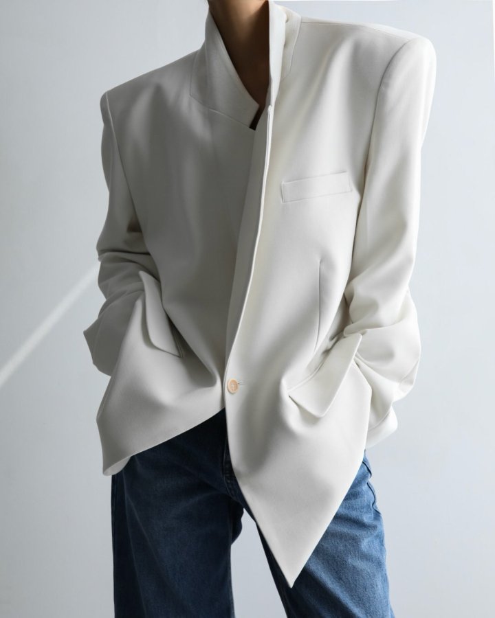 Paper Moon - Korean Women Fashion - #momslook - Classic Oversized Maxi Length Blazer - 6
