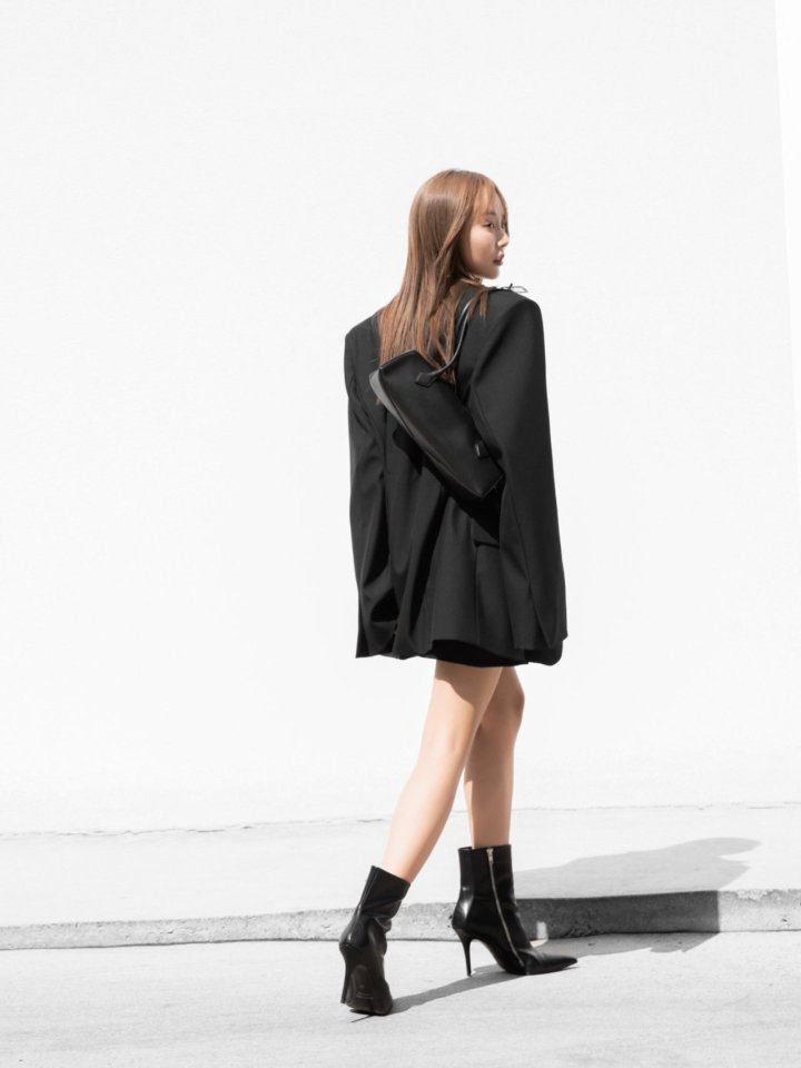 Paper Moon - Korean Women Fashion - #momslook - Classic Belteed Detail Wool Buttonless Blazer - 10