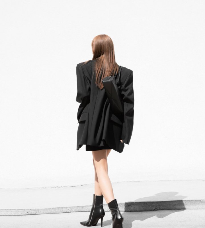 Paper Moon - Korean Women Fashion - #momslook - Classic Belteed Detail Wool Buttonless Blazer - 8