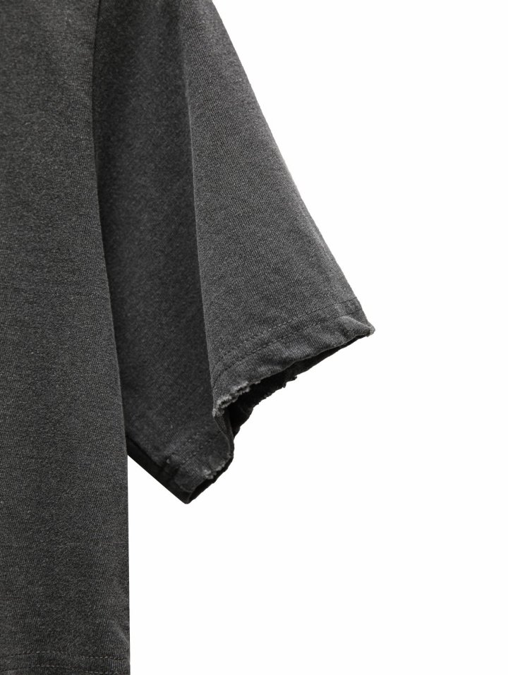 Paper Moon - Korean Women Fashion - #momslook - Cropped Pigment Cutting Detail Tee - 7