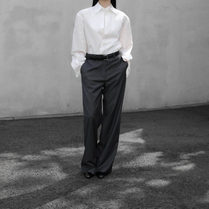 Paper Moon - Korean Women Fashion - #momslook - Classic Low Rise Pintuck Slacks - 2
