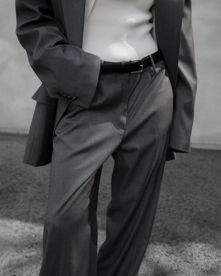 Paper Moon - Korean Women Fashion - #womensfashion - Classic Low Rise Pintuck Slacks - 4