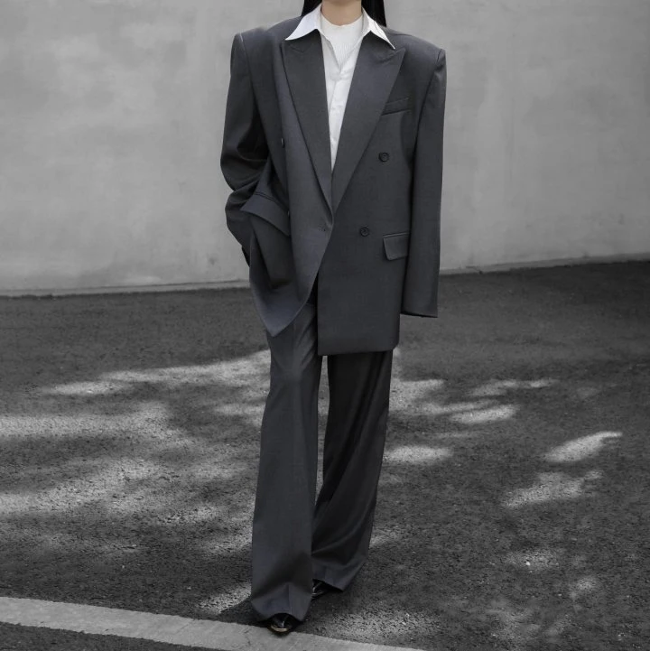 Paper Moon - Korean Women Fashion - #momslook - Classic Low Rise Pintuck Slacks - 6