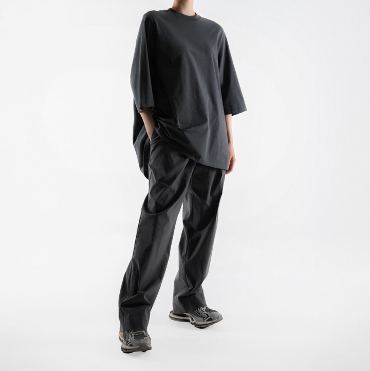 Paper Moon - Korean Women Fashion - #momslook - Oversized Fit Back Slit Detail Tee - 3