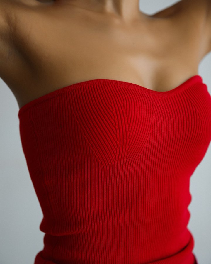 Paper Moon - Korean Women Fashion - #pursuepretty - Volume Bust Tube Knit Top - 5