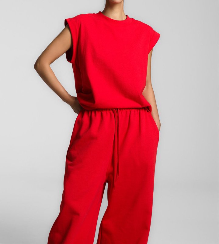 Paper Moon - Korean Women Fashion - #pursuepretty - Maxi Wide Detail Sweat Trousers - 2