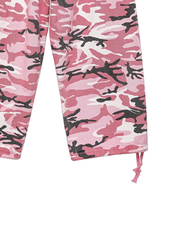 Paper Moon - Korean Women Fashion - #pursuepretty - Camouflage Cotton Banded Maxi Wide Trousers - 11