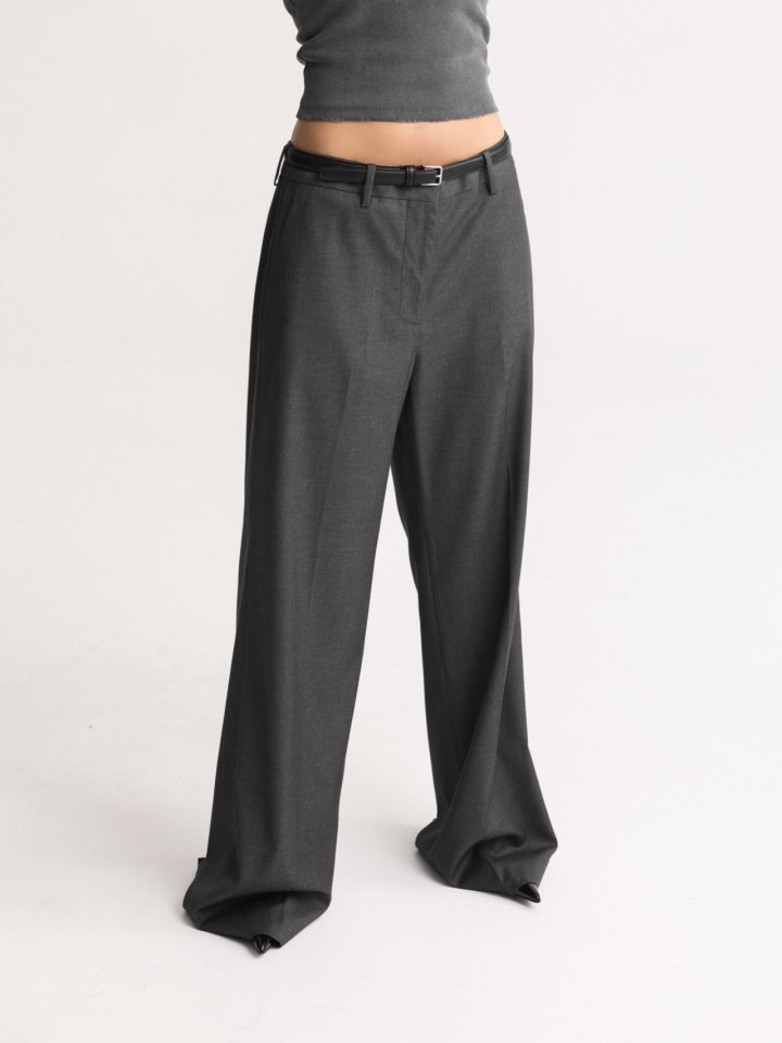 Paper Moon - Korean Women Fashion - #pursuepretty - Classic Low Rise Pintuck Slacks - 7