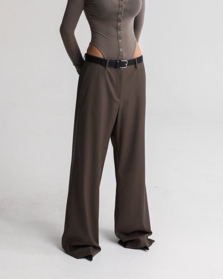 Paper Moon - Korean Women Fashion - #pursuepretty - Classic Low Rise Pintuck Slacks - 5