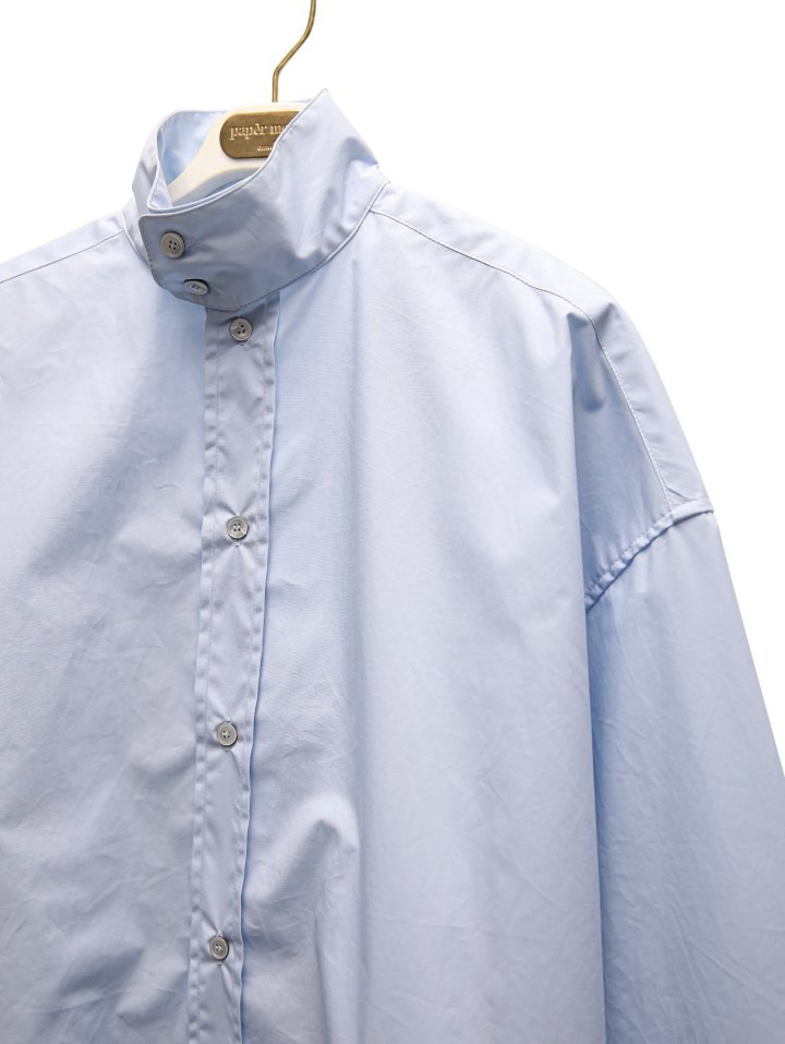 Paper Moon - Korean Women Fashion - #restrostyle - Oversized Cotton Baracuta Neck Button Down Shirt - 10