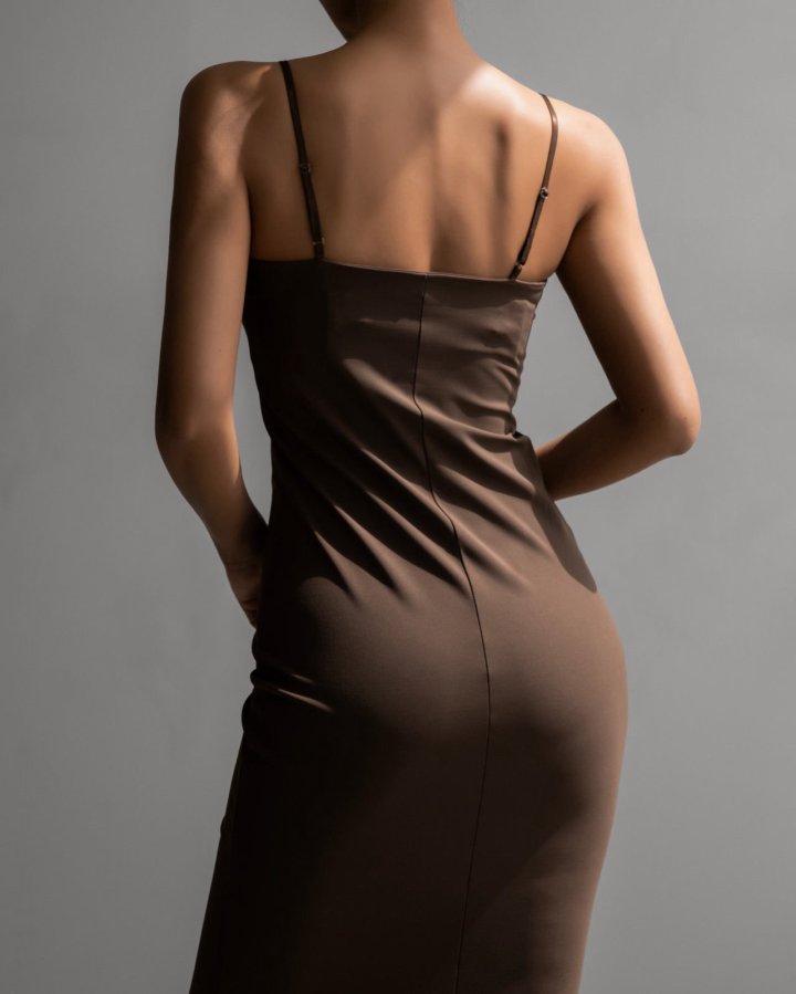 Paper Moon - Korean Women Fashion - #pursuepretty - Slip Long Slim Maxi Spandex Dress - 4
