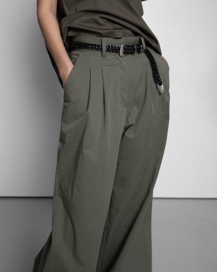Paper Moon - Korean Women Fashion - #romanticstyle - Cotton Two Pintuck Wide Trousers - 6