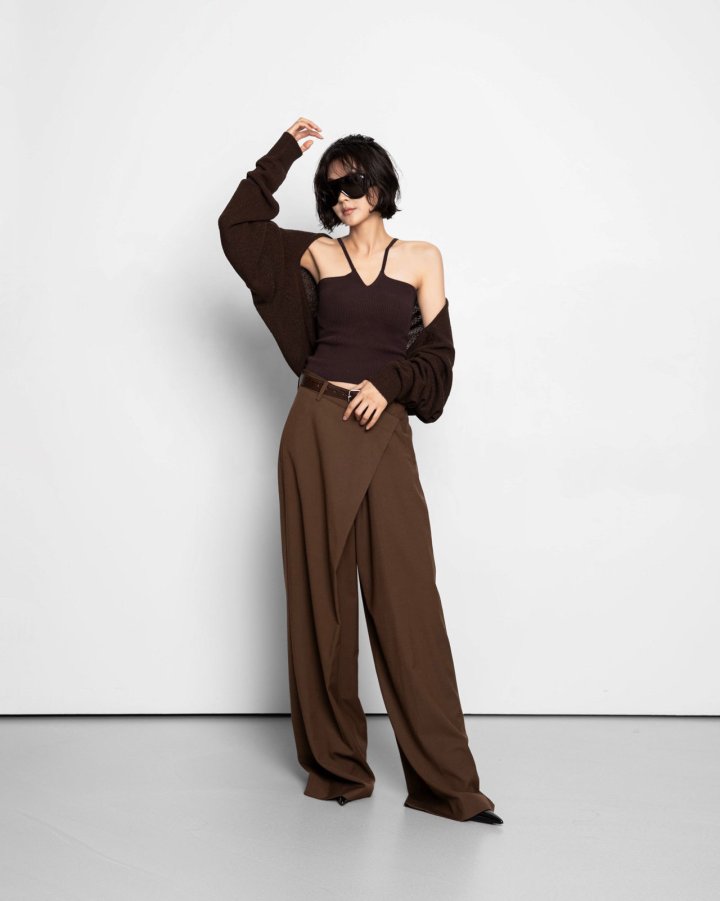 Paper Moon - Korean Women Fashion - #romanticstyle - Loose Fit Linen Bolero Knit Cardigan