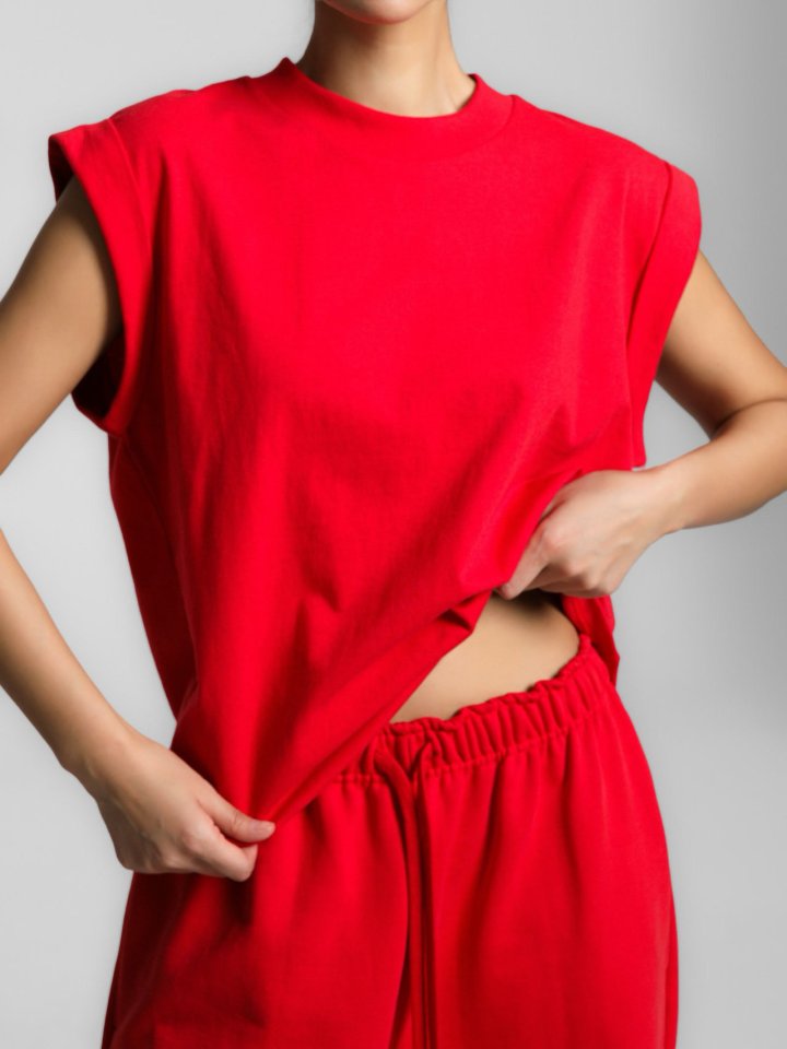 Paper Moon - Korean Women Fashion - #shopsmall - Rolled Up Sleeve Detail Sweat Tee - 3