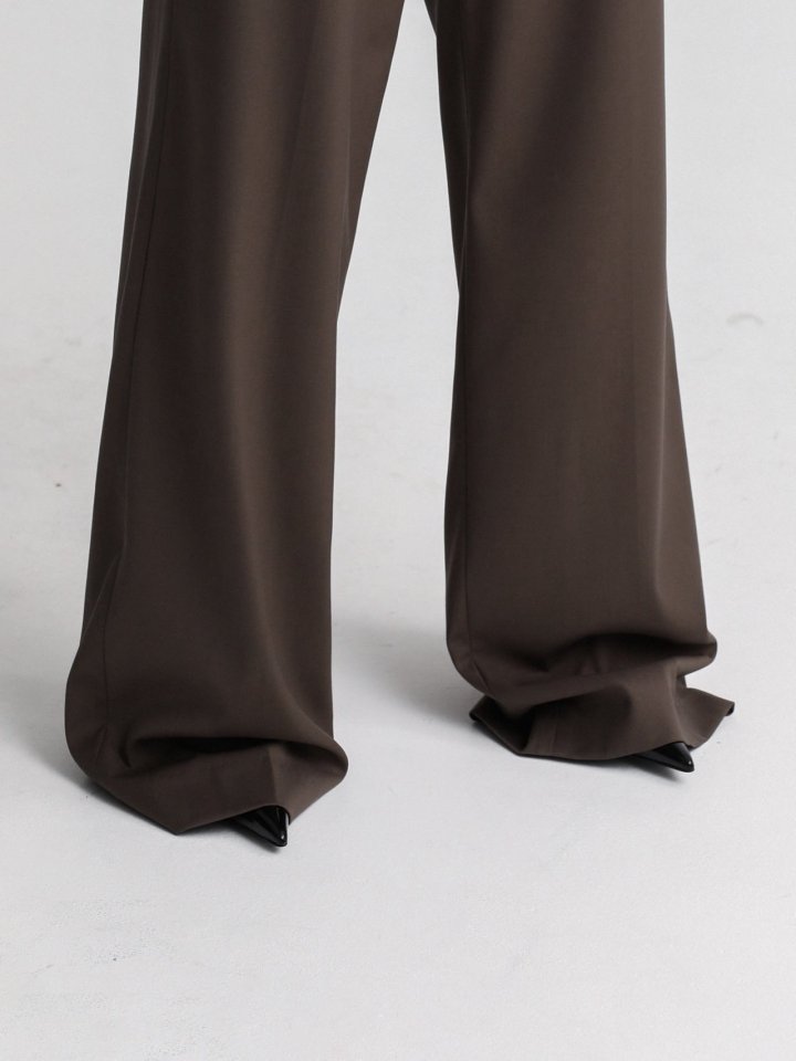 Paper Moon - Korean Women Fashion - #shopsmall - Classic Low Rise Pintuck Slacks - 8