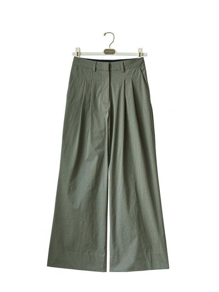 Paper Moon - Korean Women Fashion - #shopsmall - Cotton Two Pintuck Wide Trousers - 7