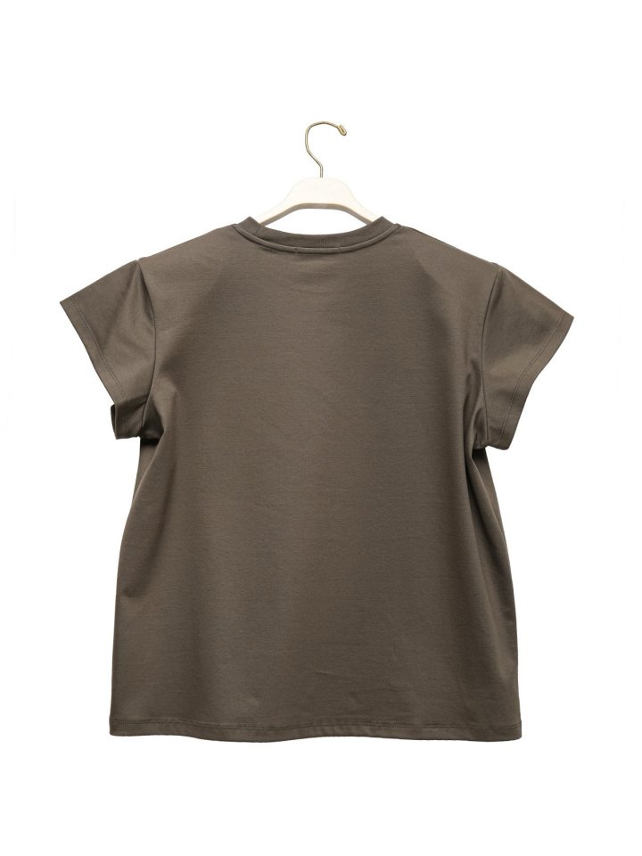 Paper Moon - Korean Women Fashion - #shopsmall - Padded Shoulder Wing Sleeved Tee - 6