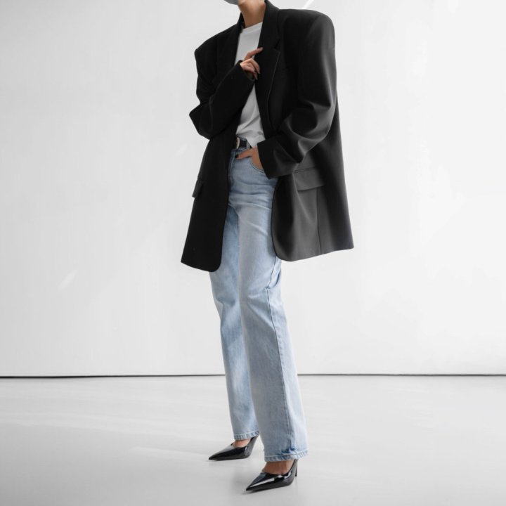 Paper Moon - Korean Women Fashion - #thatsdarling - Classic Oversized Maxi Length Blazer