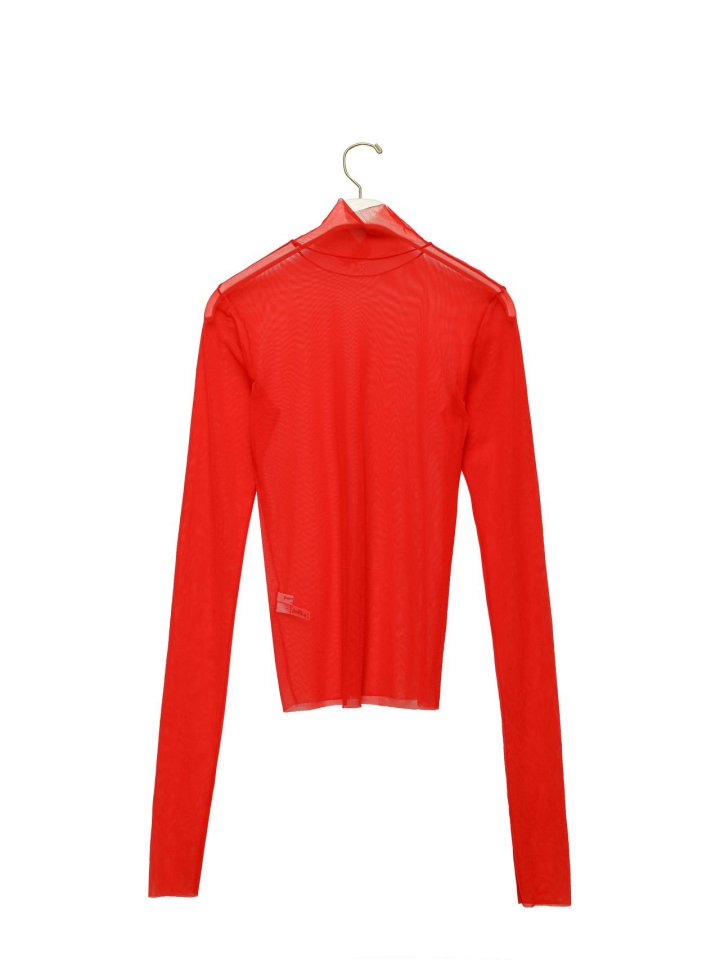 Paper Moon - Korean Women Fashion - #thatsdarling - Mesh Sheer Turtleneck Long Sleeved Tee - 5