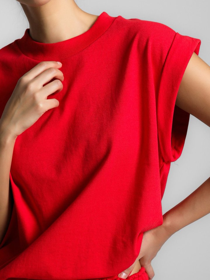 Paper Moon - Korean Women Fashion - #shopsmall - Rolled Up Sleeve Detail Sweat Tee - 4