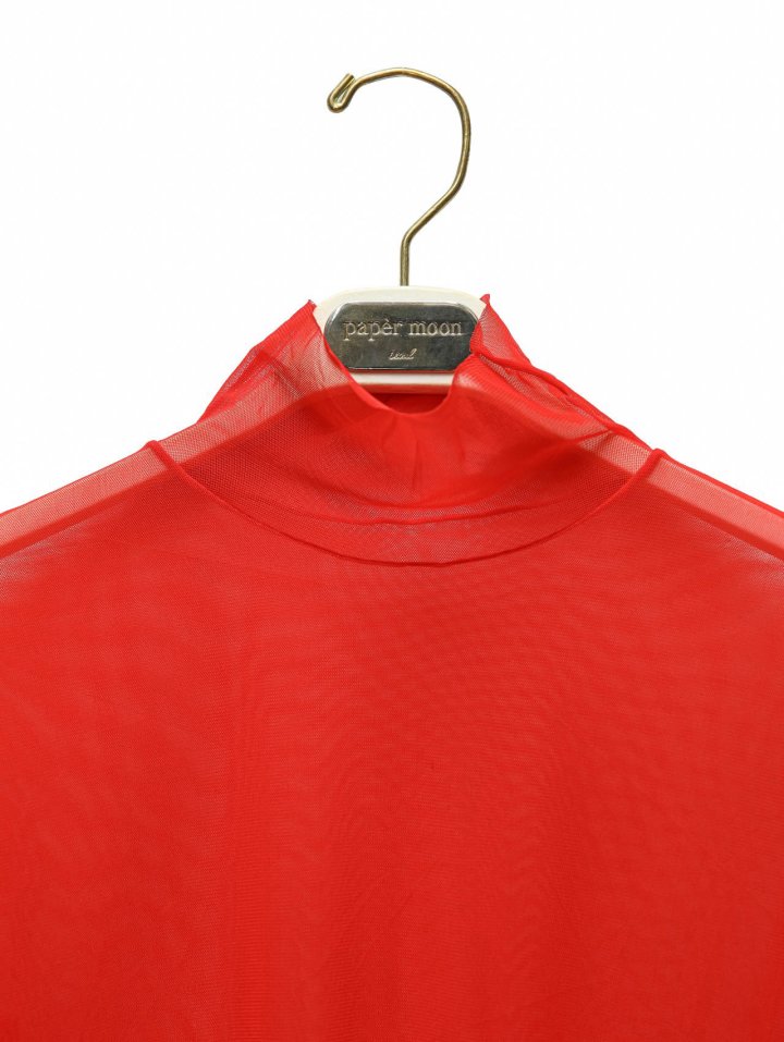Paper Moon - Korean Women Fashion - #thelittlethings - Mesh Sheer Turtleneck Long Sleeved Tee - 6