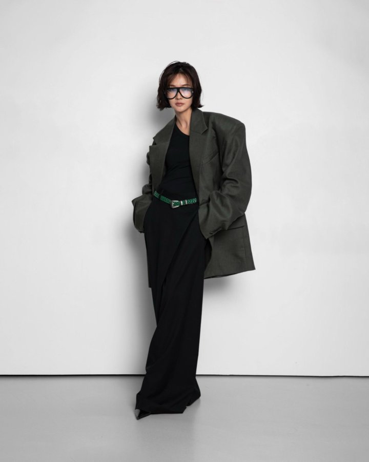 Paper Moon - Korean Women Fashion - #thelittlethings - Linen Maxi Oversized Two Button Blazer