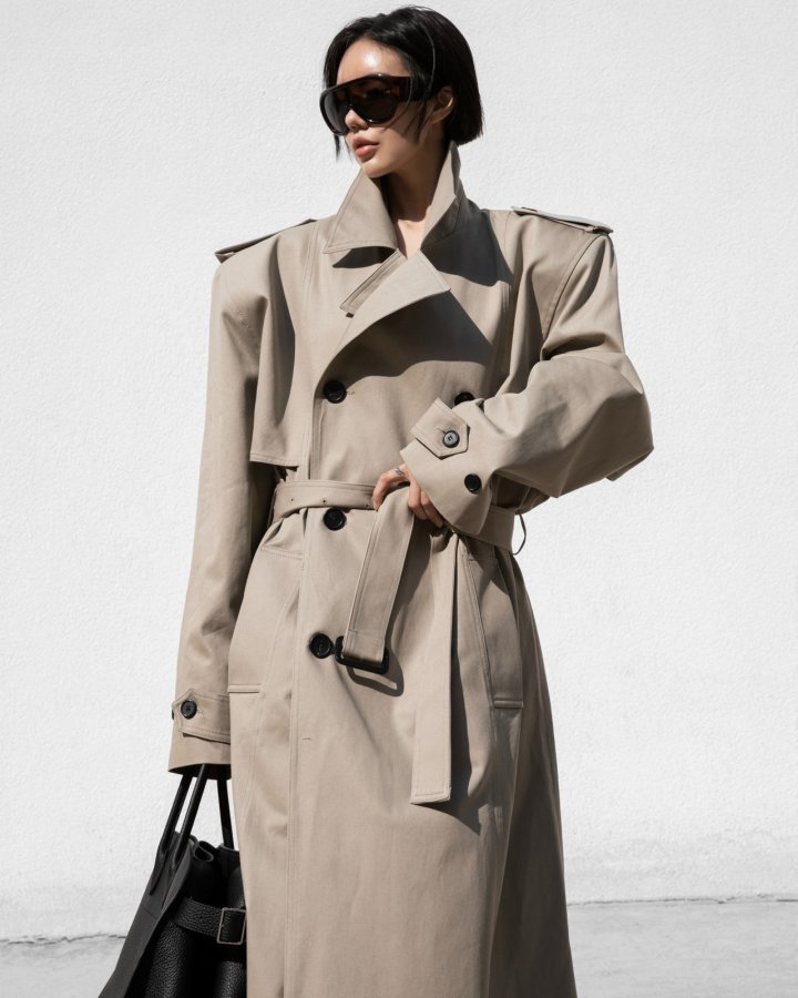 Paper Moon - Korean Women Fashion - #thelittlethings - Padded Double Breasted Trench Coat - 5