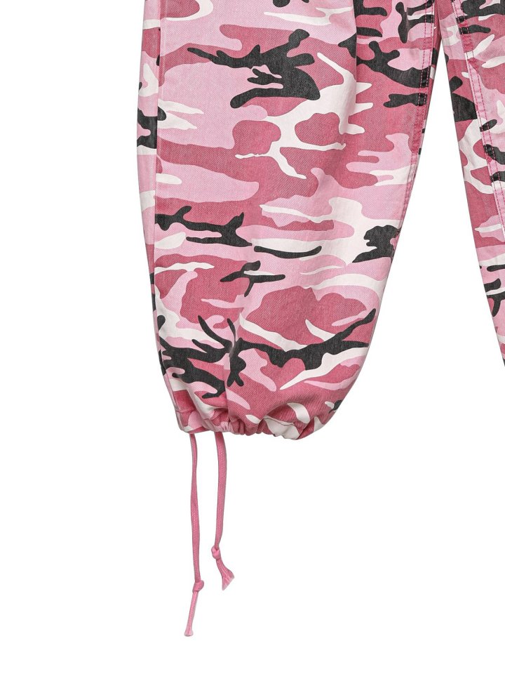 Paper Moon - Korean Women Fashion - #vintageinspired - Camouflage Cotton Banded Maxi Wide Trousers - 9