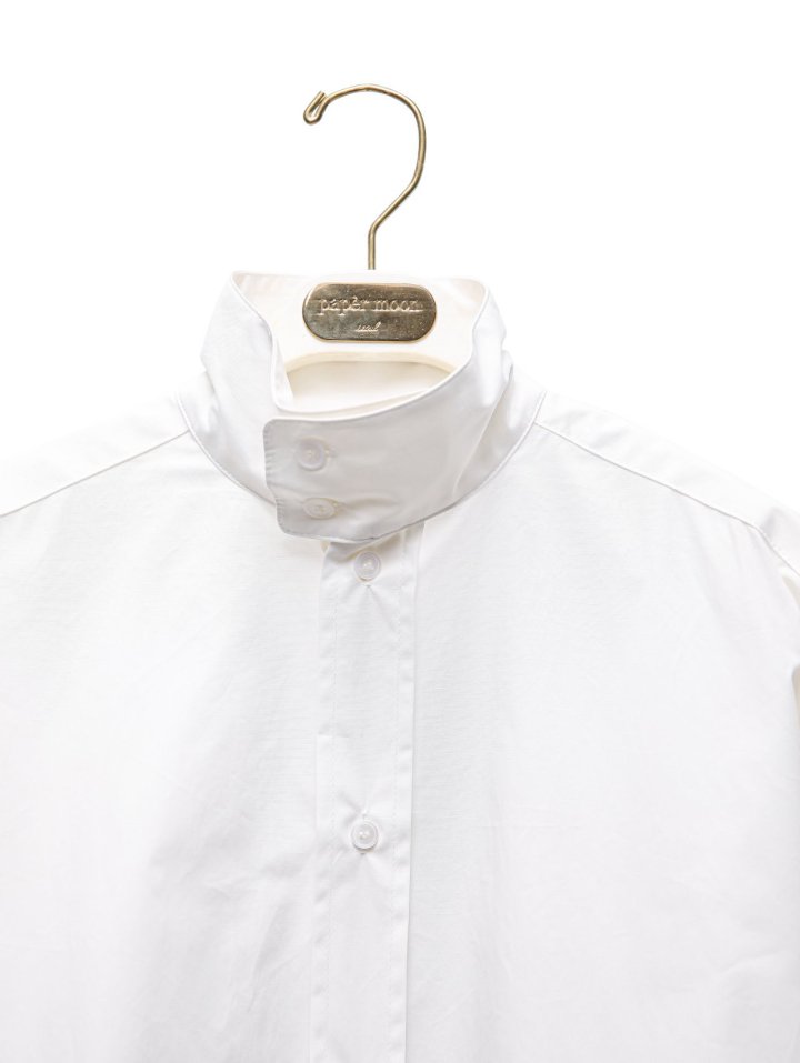 Paper Moon - Korean Women Fashion - #vintageinspired - Oversized Cotton Baracuta Neck Button Down Shirt - 8