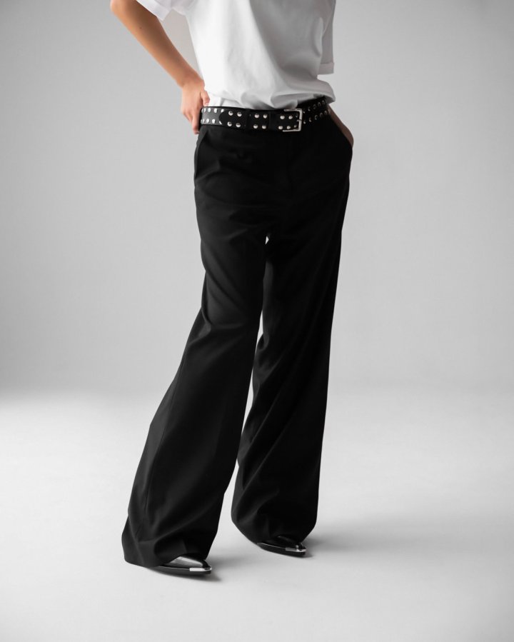 Paper Moon - Korean Women Fashion - #womensfashion - Classic Low Rise Pintuck Slacks - 4