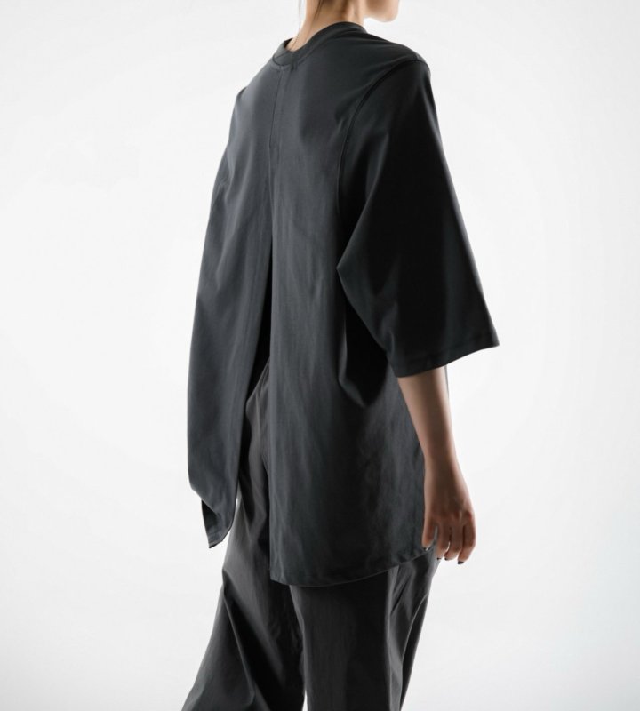 Paper Moon - Korean Women Fashion - #vintageinspired - Oversized Fit Back Slit Detail Tee - 7
