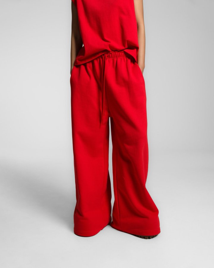 Paper Moon - Korean Women Fashion - #vintagekidsstyle - Maxi Wide Detail Sweat Trousers