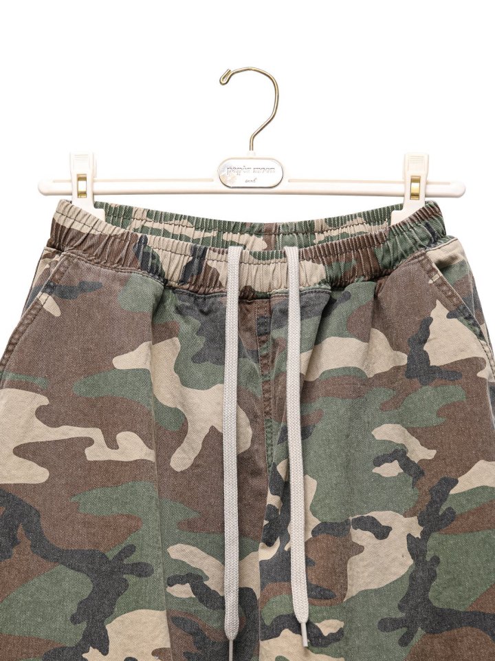 Paper Moon - Korean Women Fashion - #vintagekidsstyle - Camouflage Cotton Banded Maxi Wide Trousers - 11