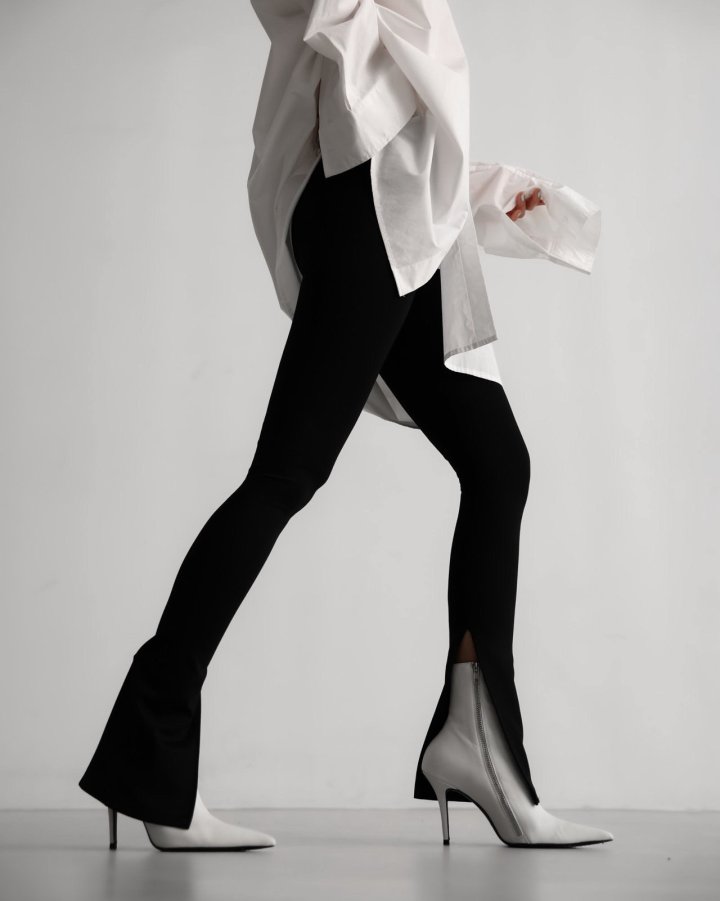Paper Moon - Korean Women Fashion - #womensfashion - Cut Out Slit Detail Flare Pants - 5