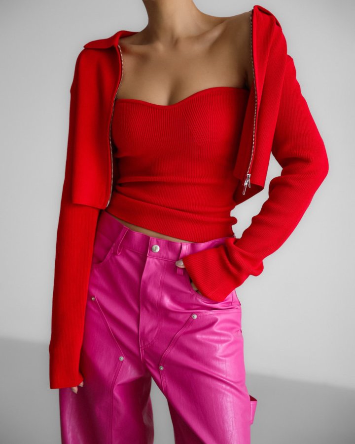 Paper Moon - Korean Women Fashion - #womensfashion - Volume Bust Tube Knit Top - 2