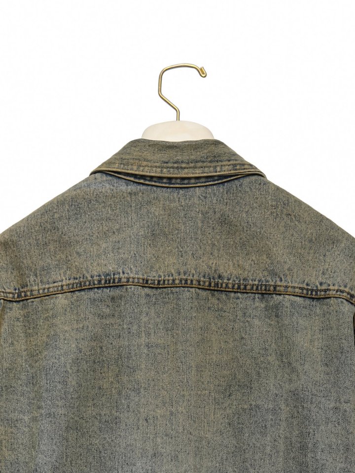 Paper Moon - Korean Women Fashion - #womensfashion - Dusty Mud Washed Oversized Denim Button Down Shirt - 10