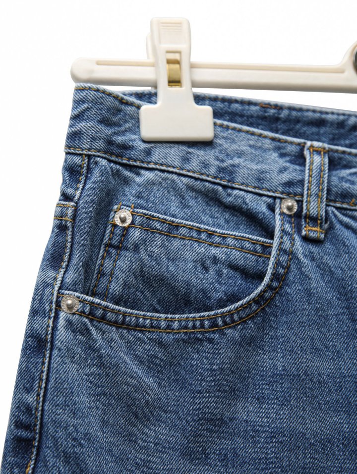 Paper Moon - Korean Women Fashion - #womensfashion - Classic Low Cut Wide Fit Mid Blue Jeans - 9
