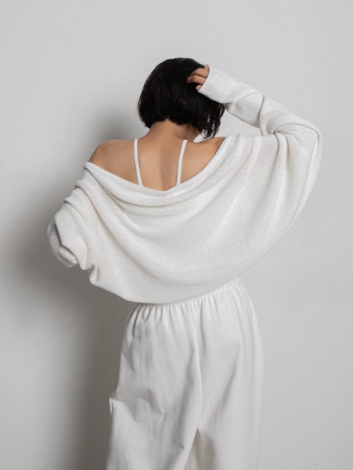 Paper Moon - Korean Women Fashion - #womensfashion - Loose Fit Linen Bolero Knit Cardigan - 8