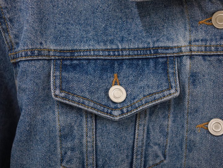 Paper Moon - Korean Women Fashion - #womensfashion - Maxi Padded Shoulder Over Denim Jacket - 10