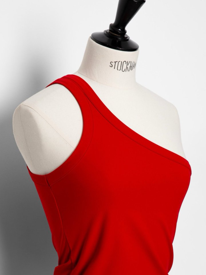 Paper Moon - Korean Women Fashion - #womensfashion - One Diagonal Line Shoulder Tank Top