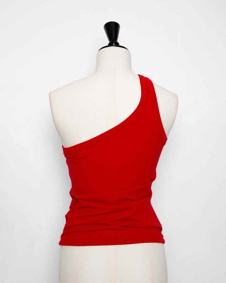 Paper Moon - Korean Women Fashion - #womensfashion - One Diagonal Line Shoulder Tank Top - 3