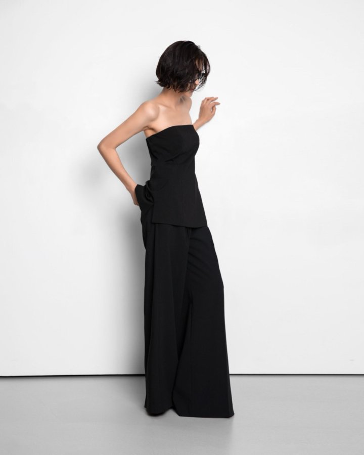 Paper Moon - Korean Women Fashion - #womensfashion - Tailored Off Shoulder Flare Top Blouse - 5