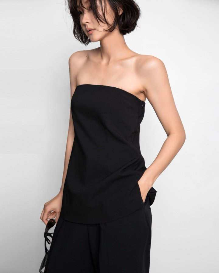Paper Moon - Korean Women Fashion - #womensfashion - Tailored Off Shoulder Flare Top Blouse - 7