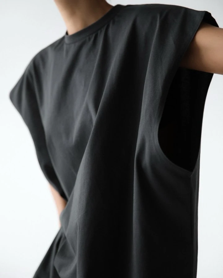 Paper Moon - Korean Women Fashion - #womensfashion - Premium Cotton Oversized Sleeveless Long Tee - 5
