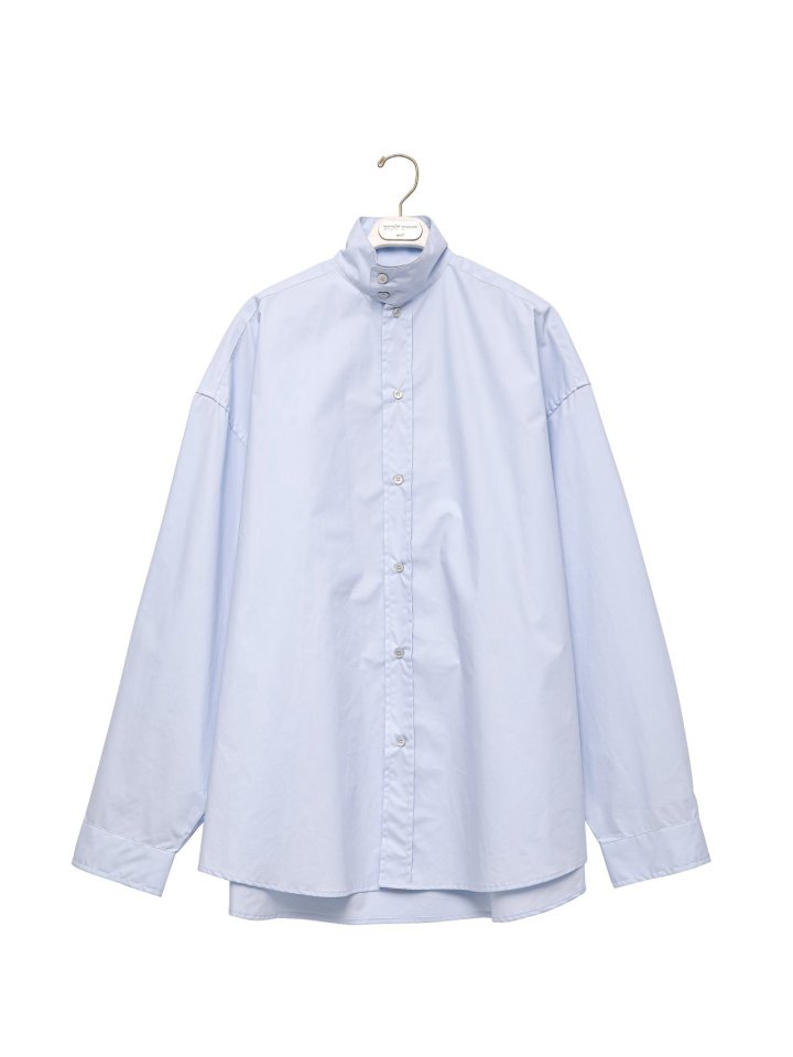 Paper Moon - Korean Women Fashion - #womensfashion - Oversized Cotton Baracuta Neck Button Down Shirt - 6
