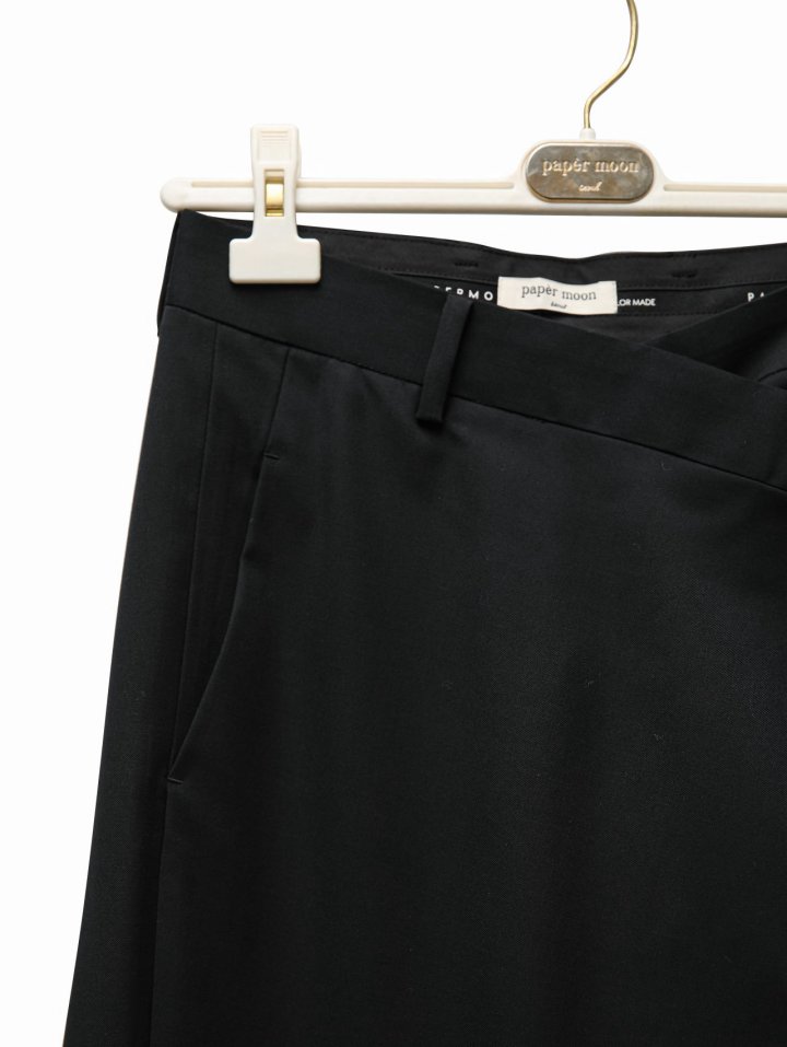 Paper Moon - Korean Women Fashion - #womensfashion - Asymmetry Pintuck Wide Maxi Trouser - 10