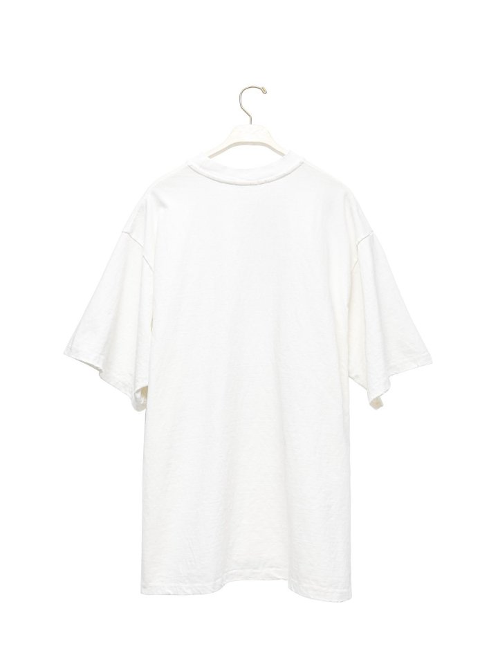 Paper Moon - Korean Women Fashion - #womensfashion - Mock Neck Ribbed Damage Detail Oversized Pigment Tee - 6